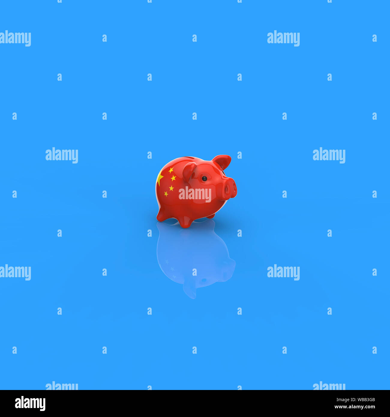 Piggy bank - 3D Illustration Stock Photo - Alamy