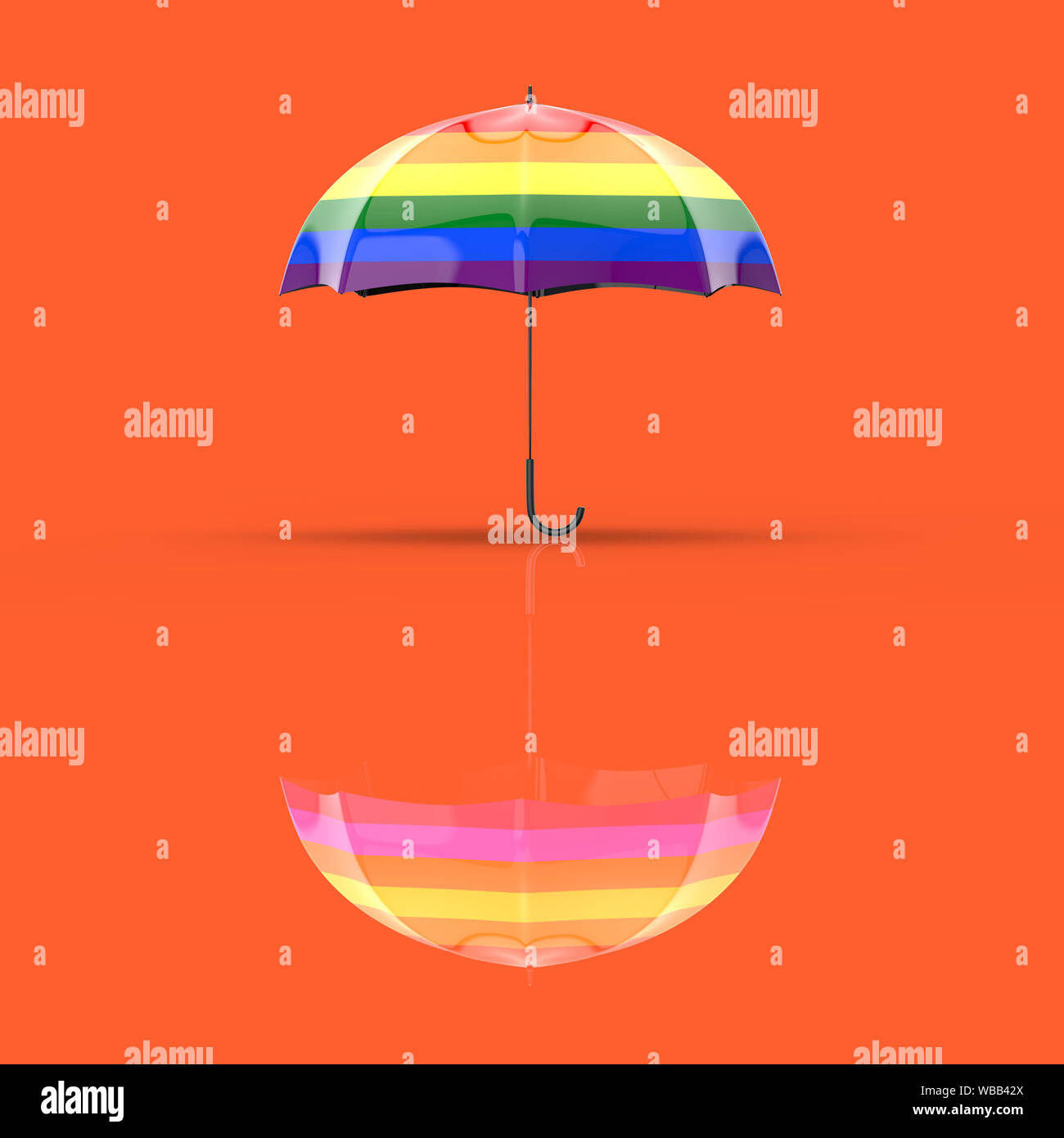 Umbrella concept 3D Illustration Stock Photo Alamy