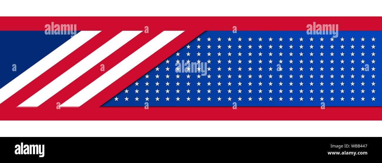 Independence Day, 4th Of July National Holiday in United States of America. Background Banner With US Colors and Stars. Stock Photo