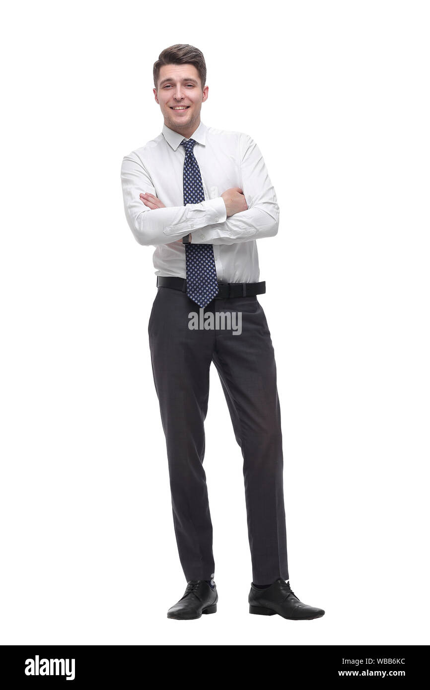 portrait of confident young businessman . isolated on white Stock Photo ...