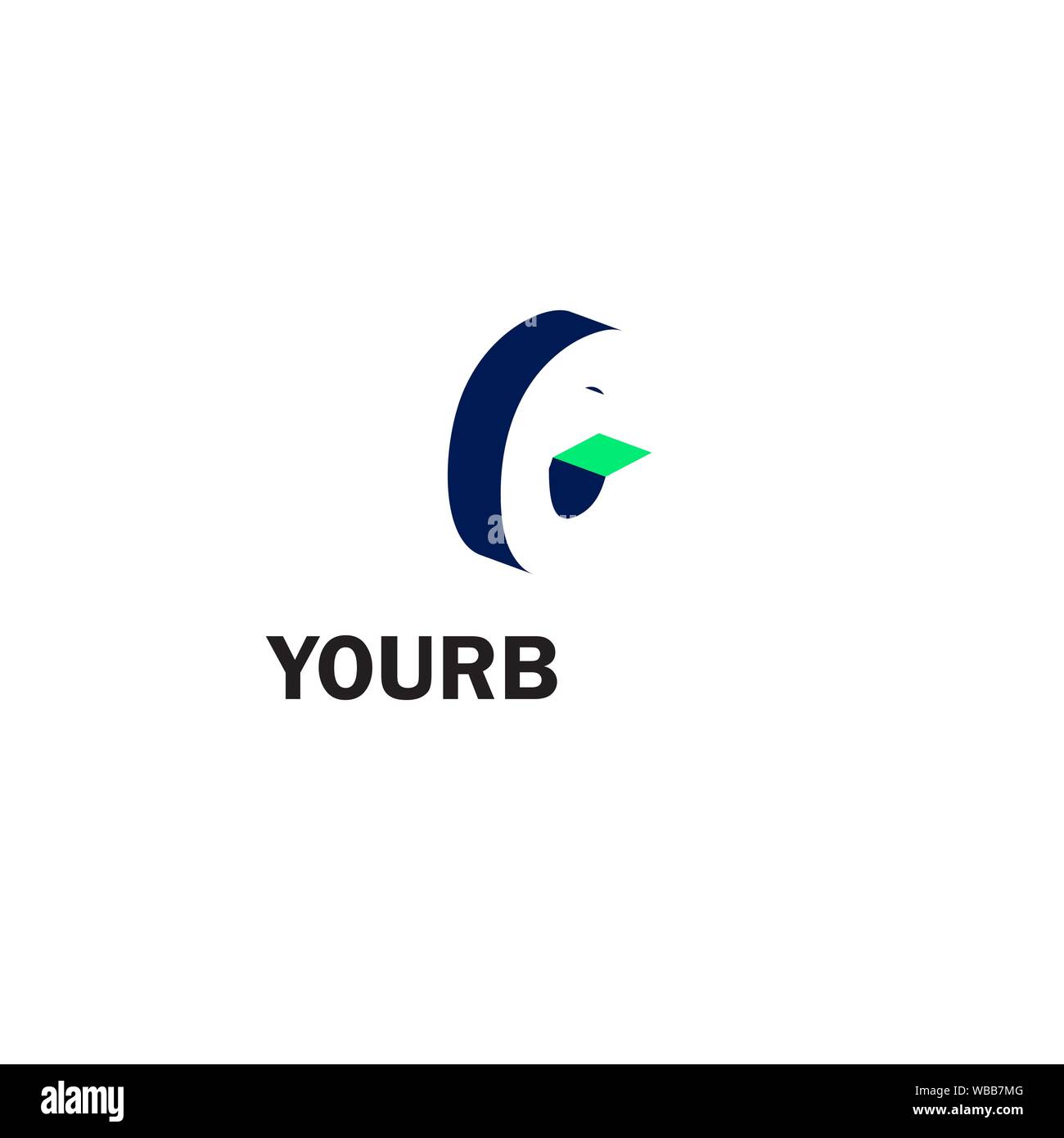 C Letter logo in negative space vector design template elements Stock ...