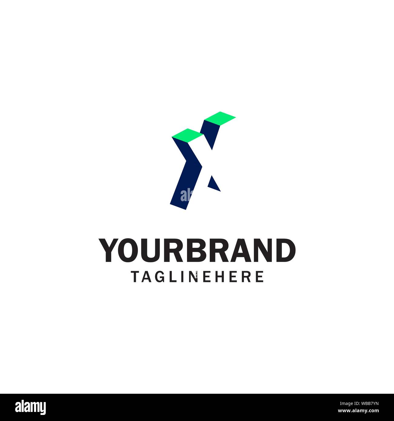 X Letter logo in negative space vector design template elements Stock ...