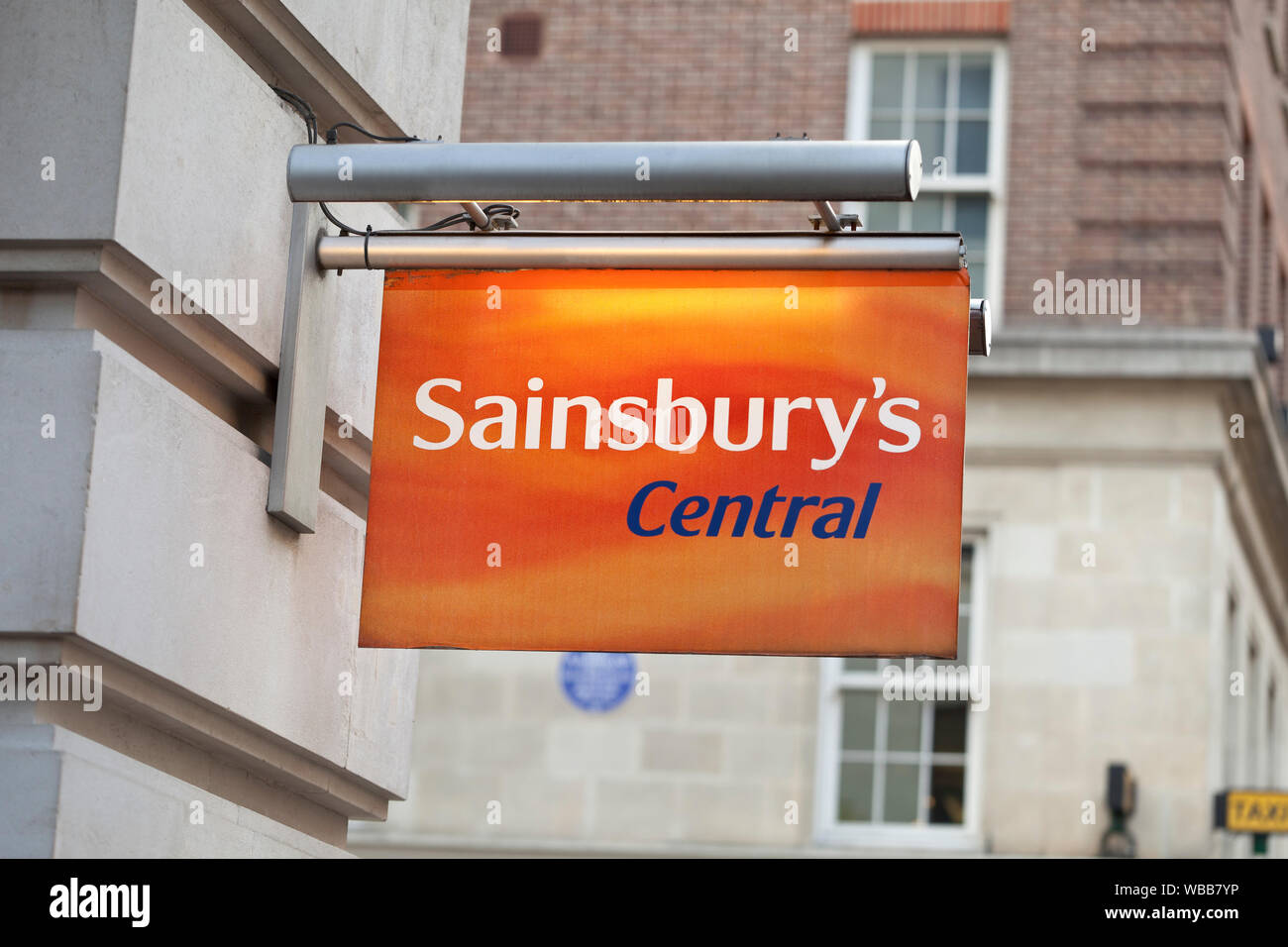 Sainsbury's Central sign Stock Photo