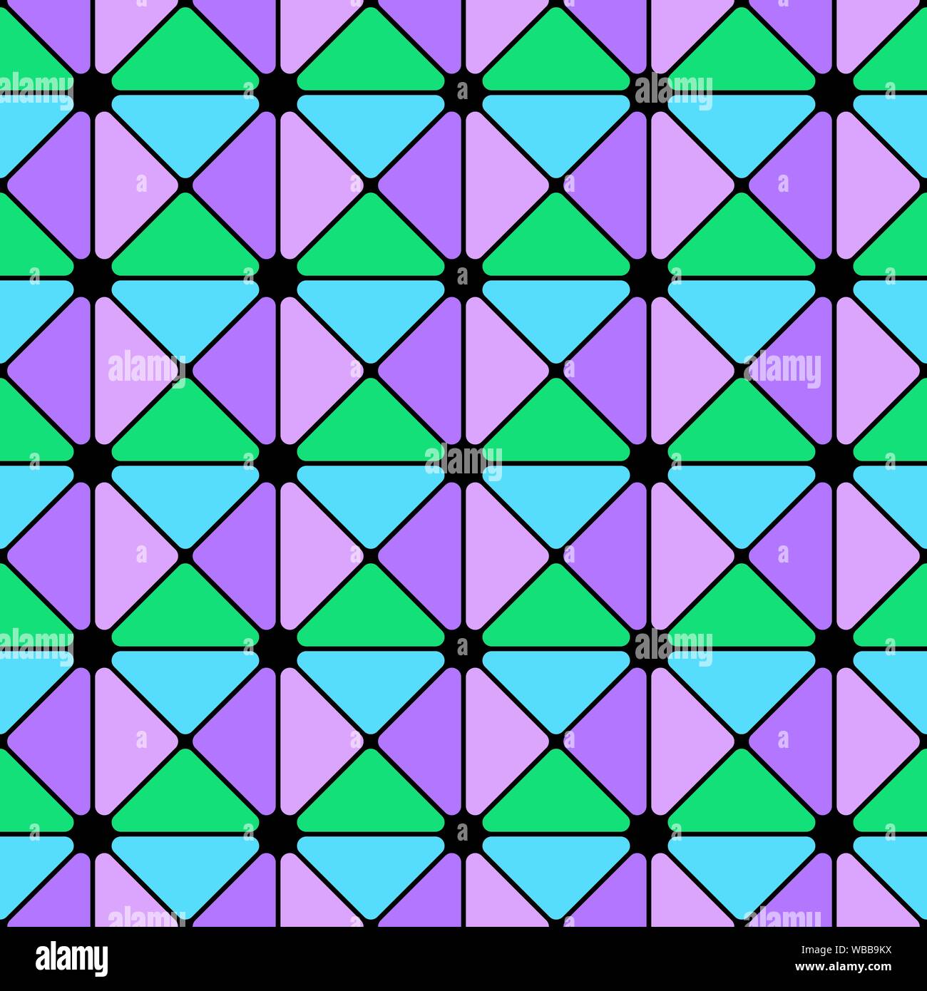 Stained glass window seamless pattern Stock Vector