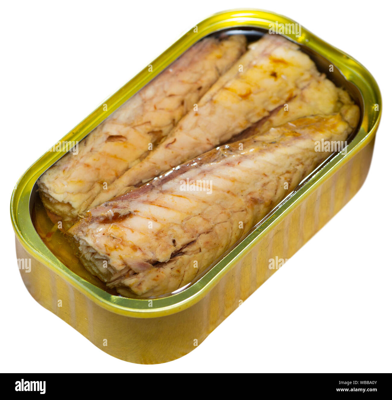 Mackerel fillets in sunflower oil served in tin with lemon and parsley