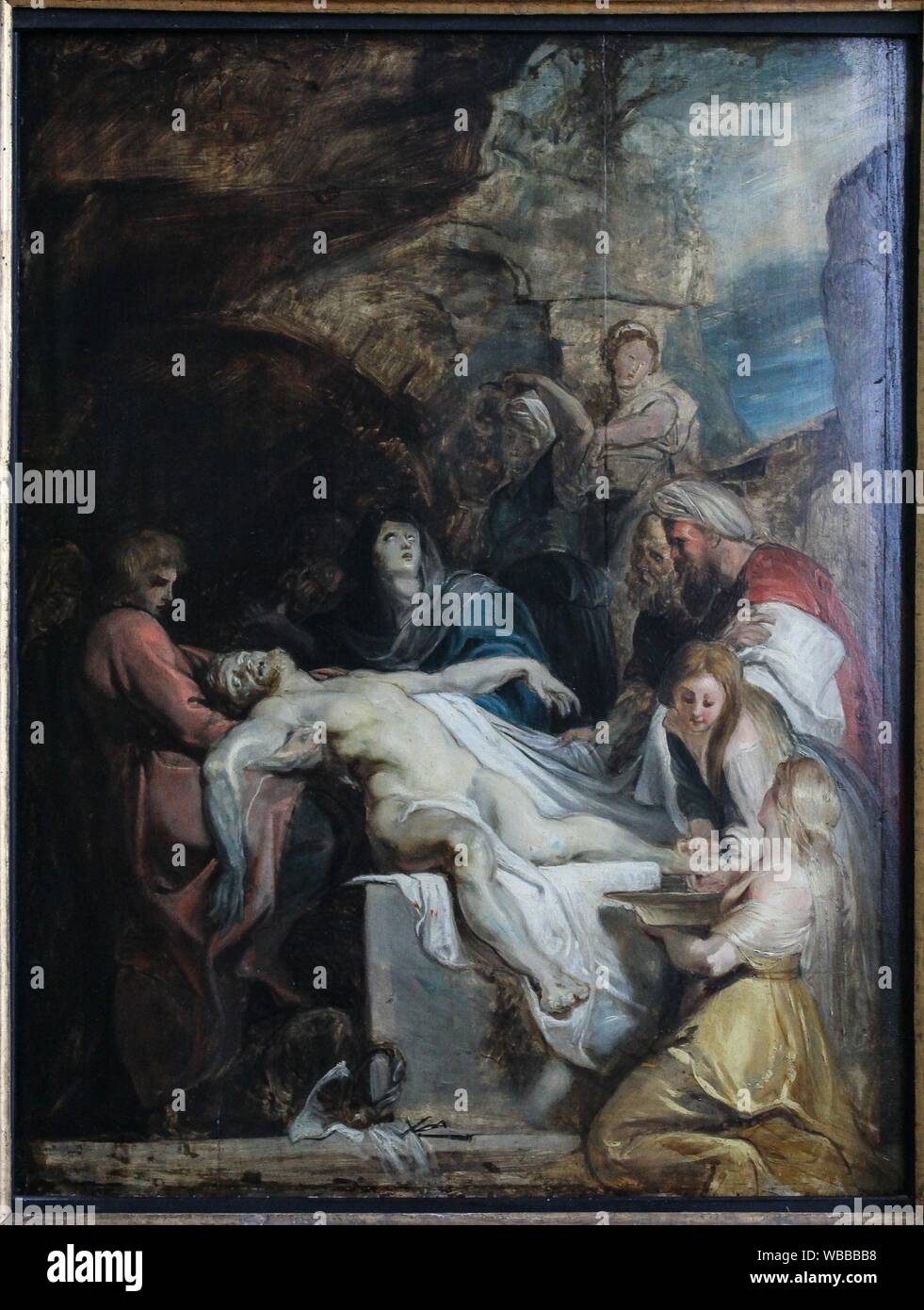 'The Entombment of Christ', 1615, by Peter Paul Rubens (1577-1640) Stock Photo