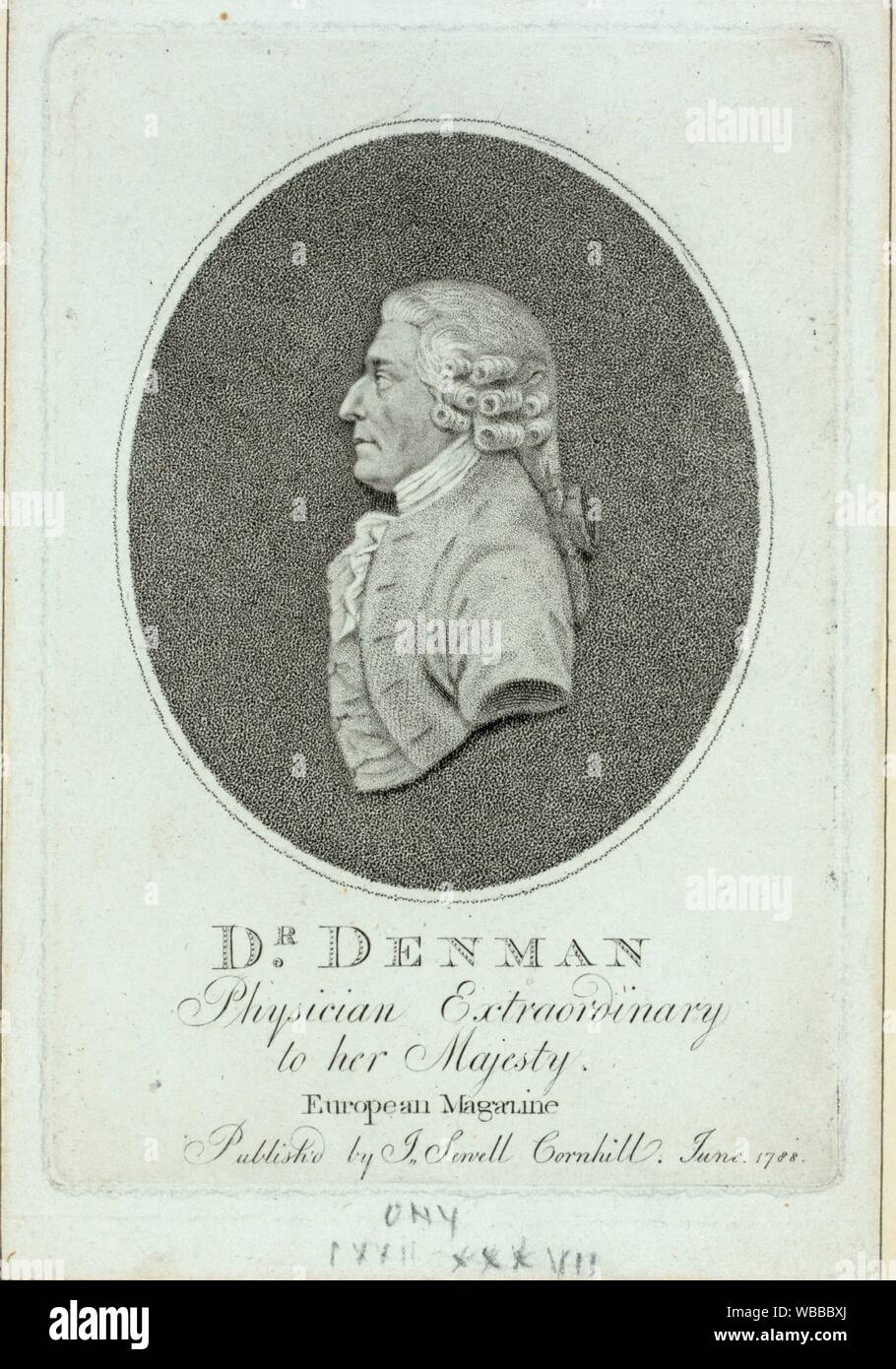 Dr. Denman. Emmet Collection of Manuscripts Etc. Relating to American History Old New York or Reminiscences of the past sixty years. Date Issued: Stock Photo