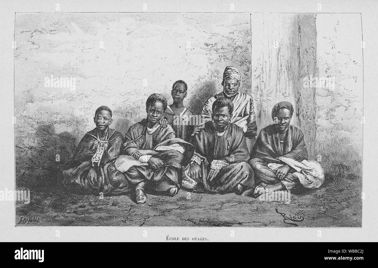 École des Otages. Faidherbe, Louis Léon César (1818-1889) (Author). Sénégal; la France dans l'Afrique occidentale; ouvrage contenant 18 gravures Stock Photo