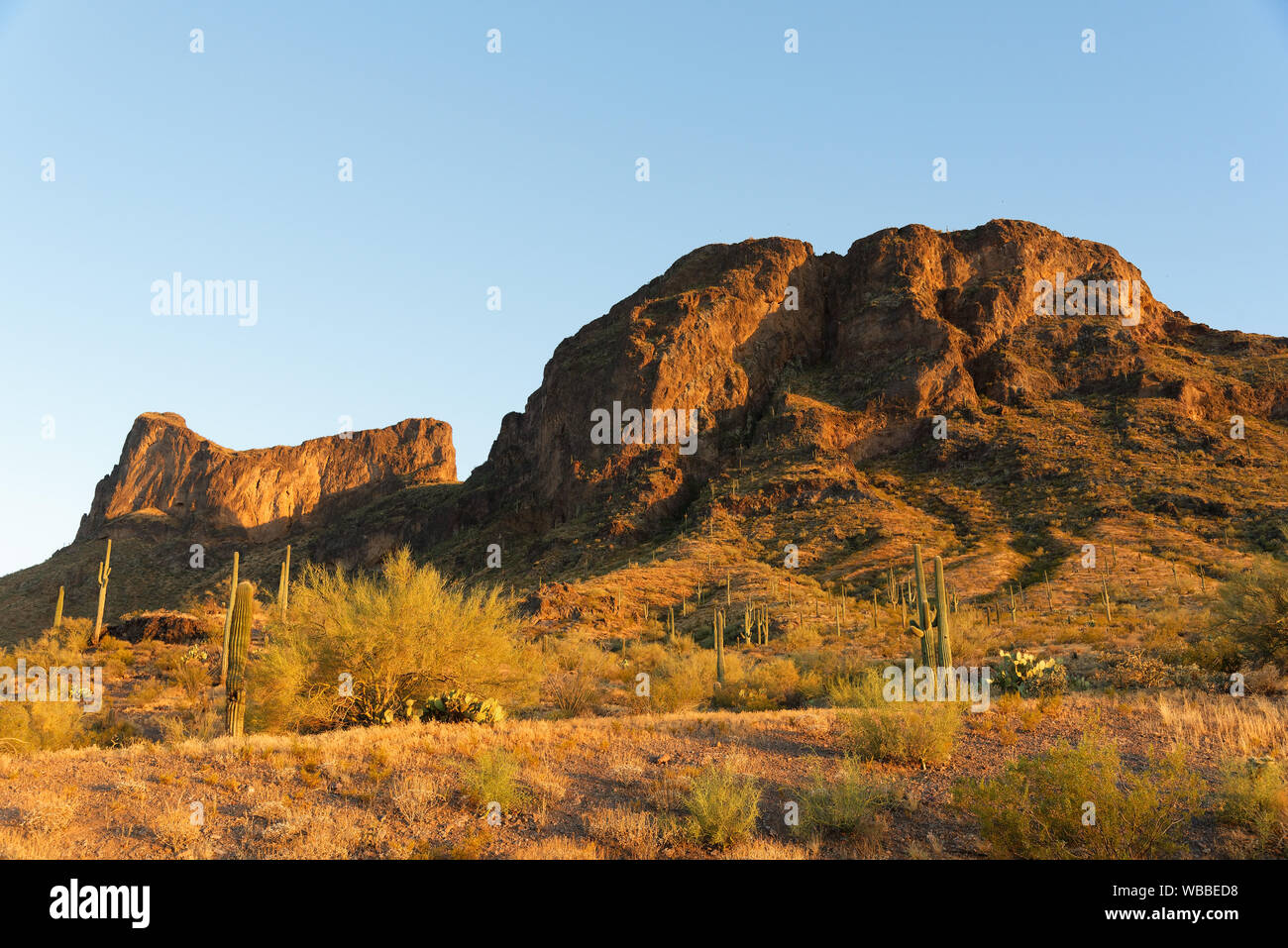 Picacho Peak State Park, Arizona at sunset Stock Photo Alamy