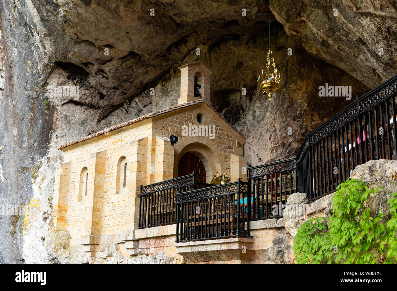 Chapel of Our Lady in Saint Cave of Covadonga, Asturias, Spain Stock ...