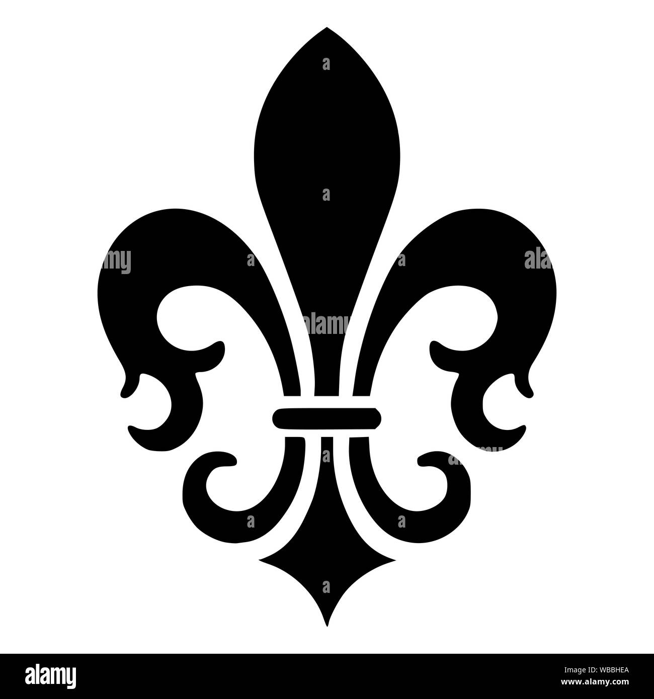 French fleur de lis vector icon illustration Stock Photo