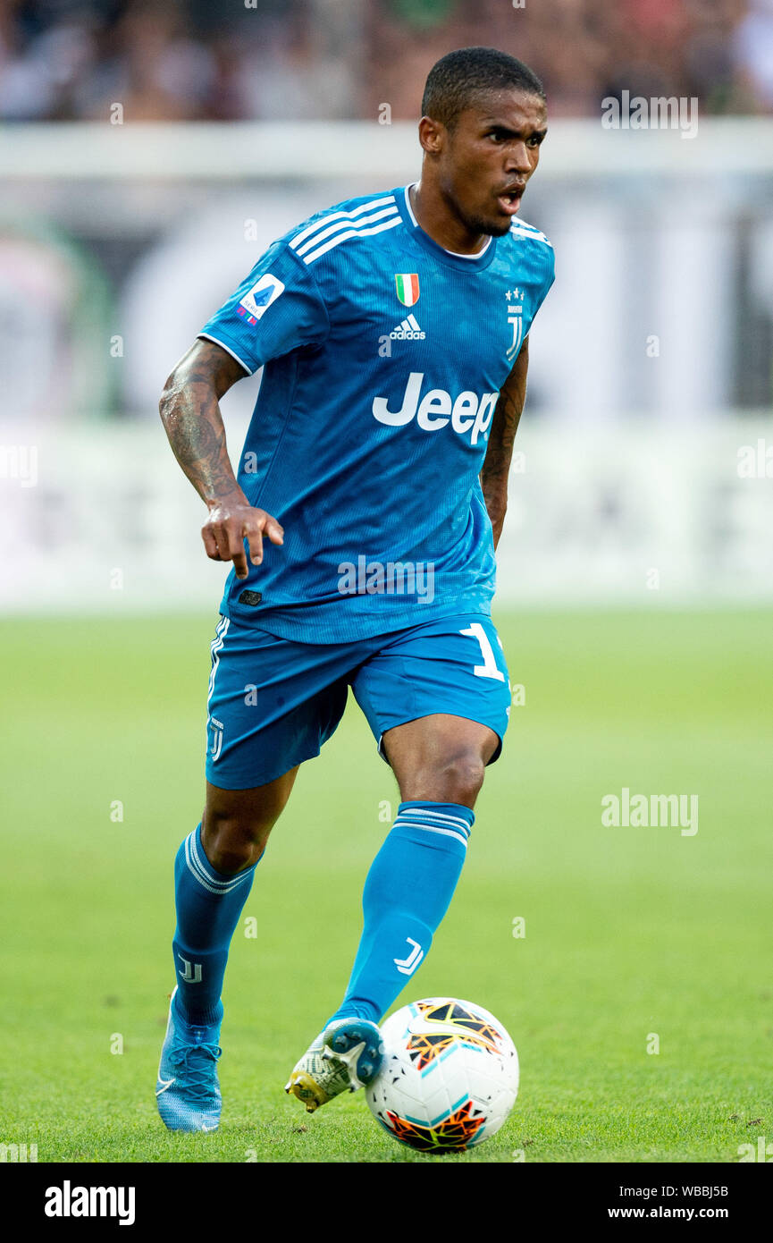 Parma, Italy. 24th Aug, 2019. Douglas Costa of Juventus FC during the Serie  A match between Parma Calcio 1913 and Juventus at Stadio Ennio Tardini,  Parma, Italy on 24 August 2019. Photo