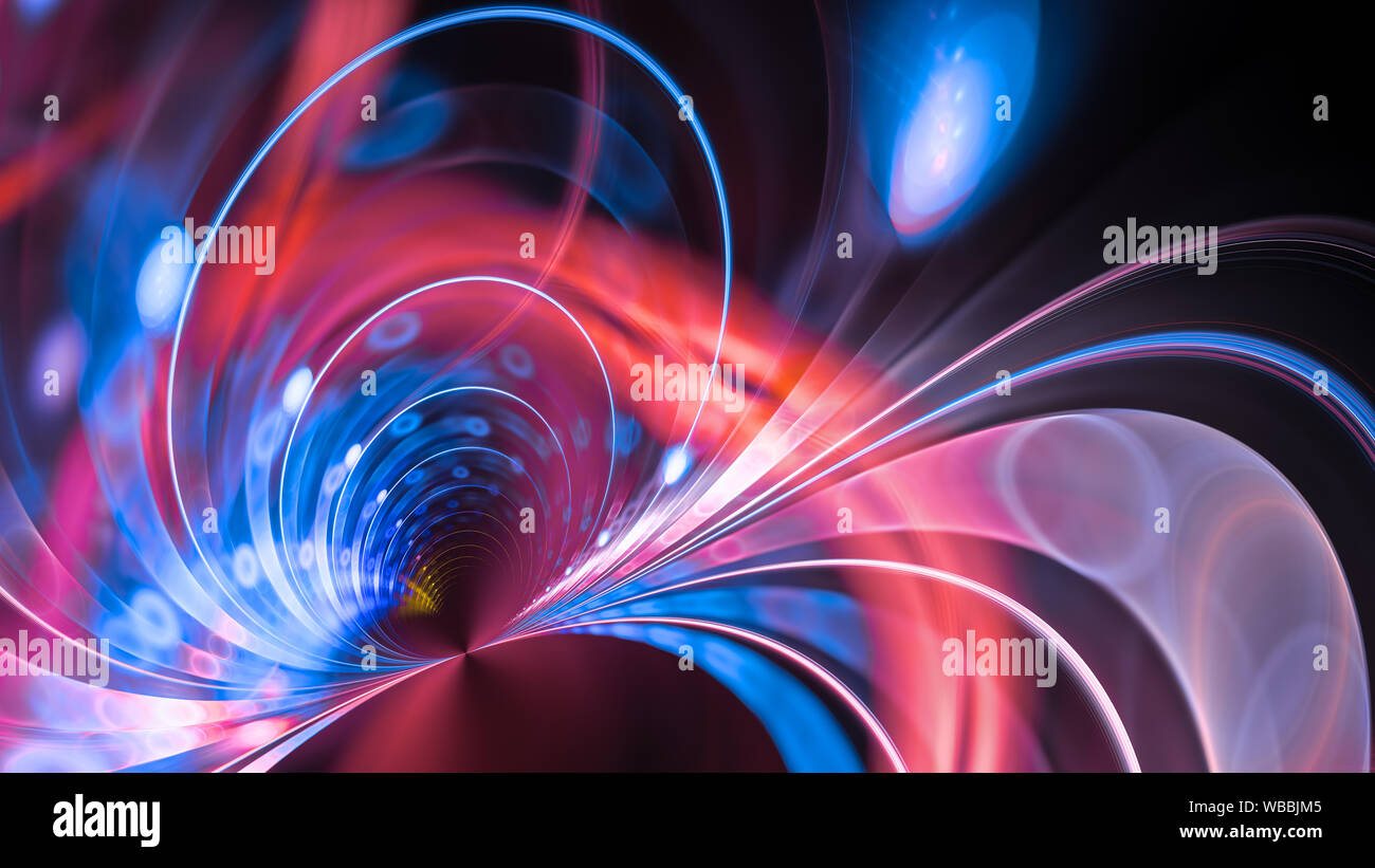 Infinity colorful glowing bipolar curves, computer generated abstract ...