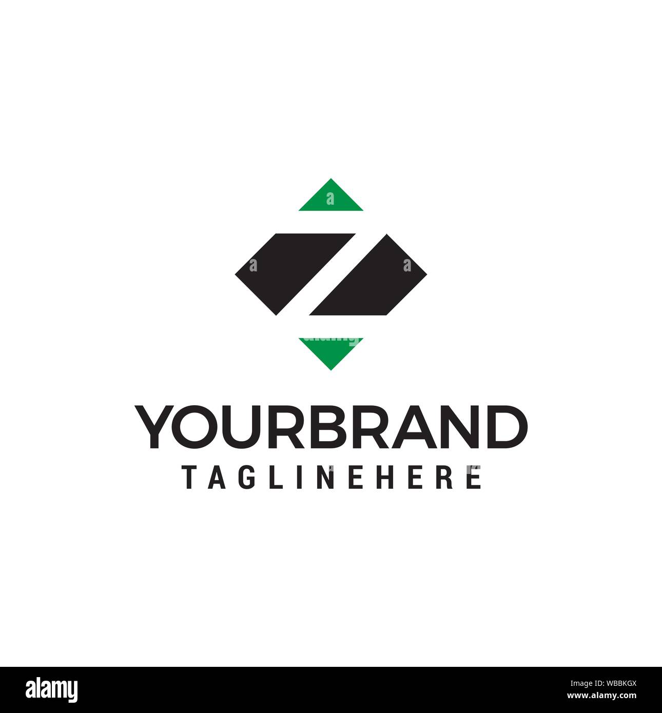 letter Z negative space square logo vector design template Stock Vector ...