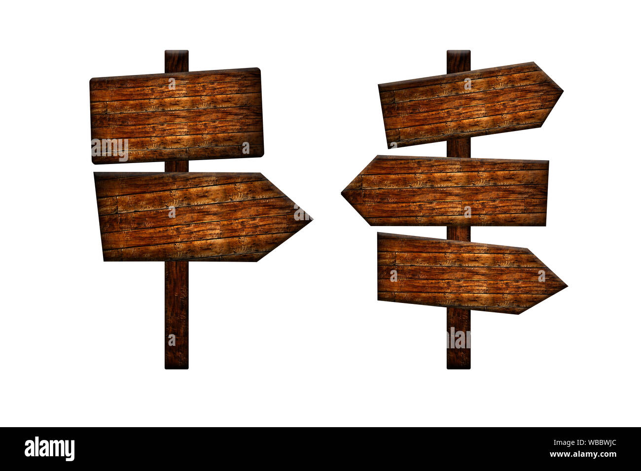 wood sign isolated on white background with clipping path Stock Photo ...