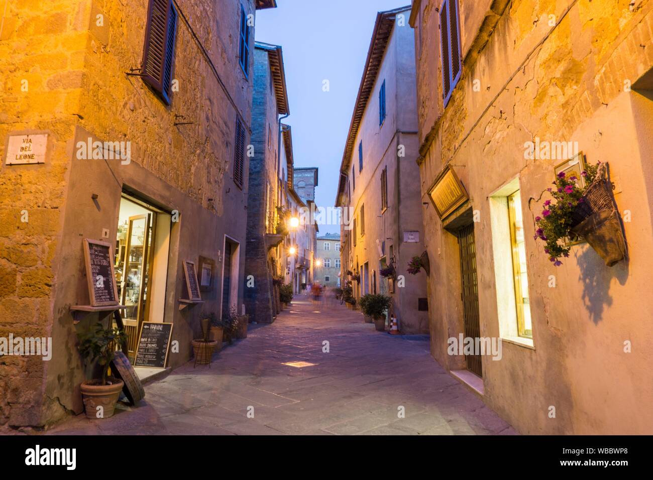 Pienza Orcia valley Tuscany on July 6, 2019 Italy. Stock Photo