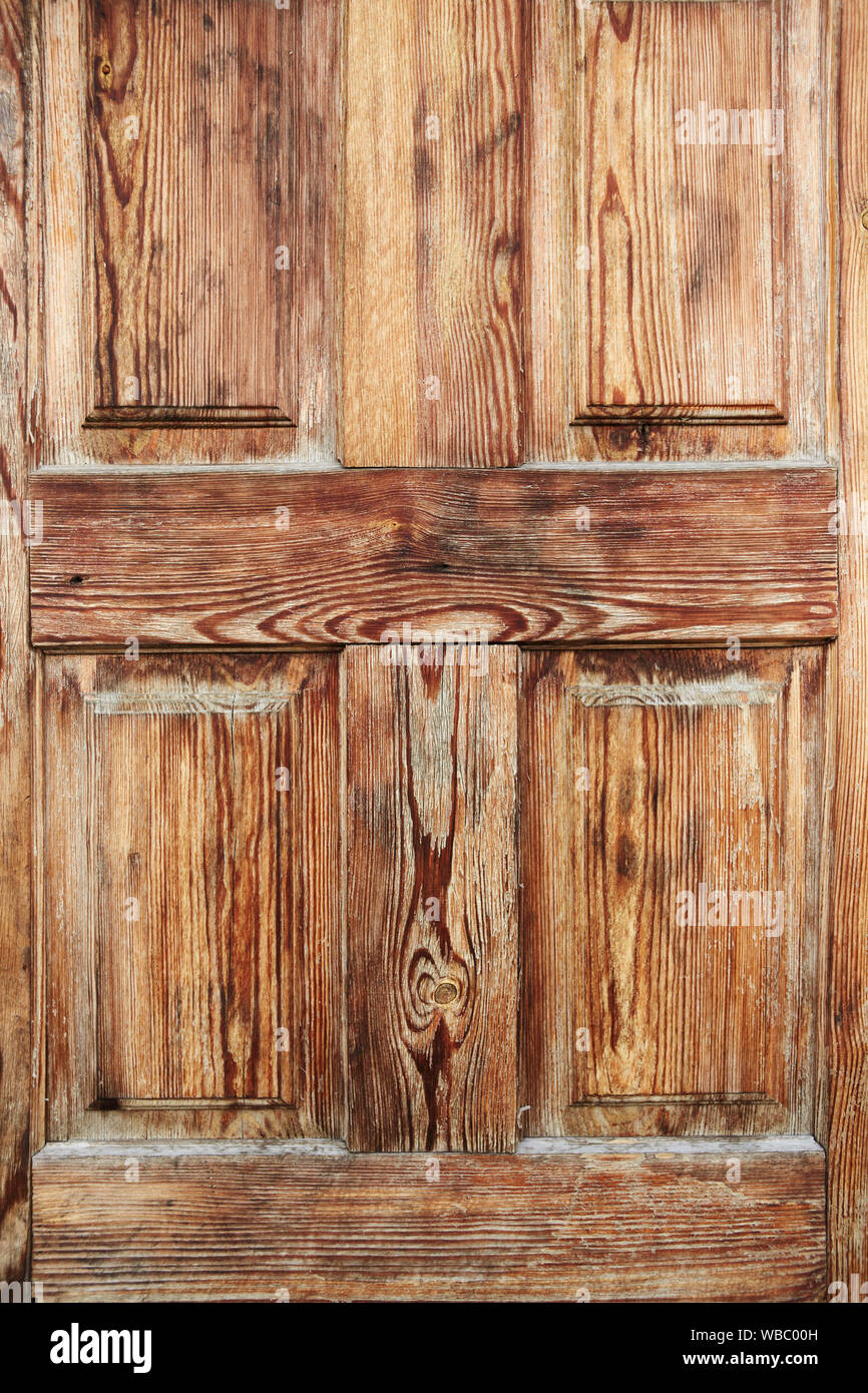 old wooden door with brown wood texture Stock Photo - Alamy