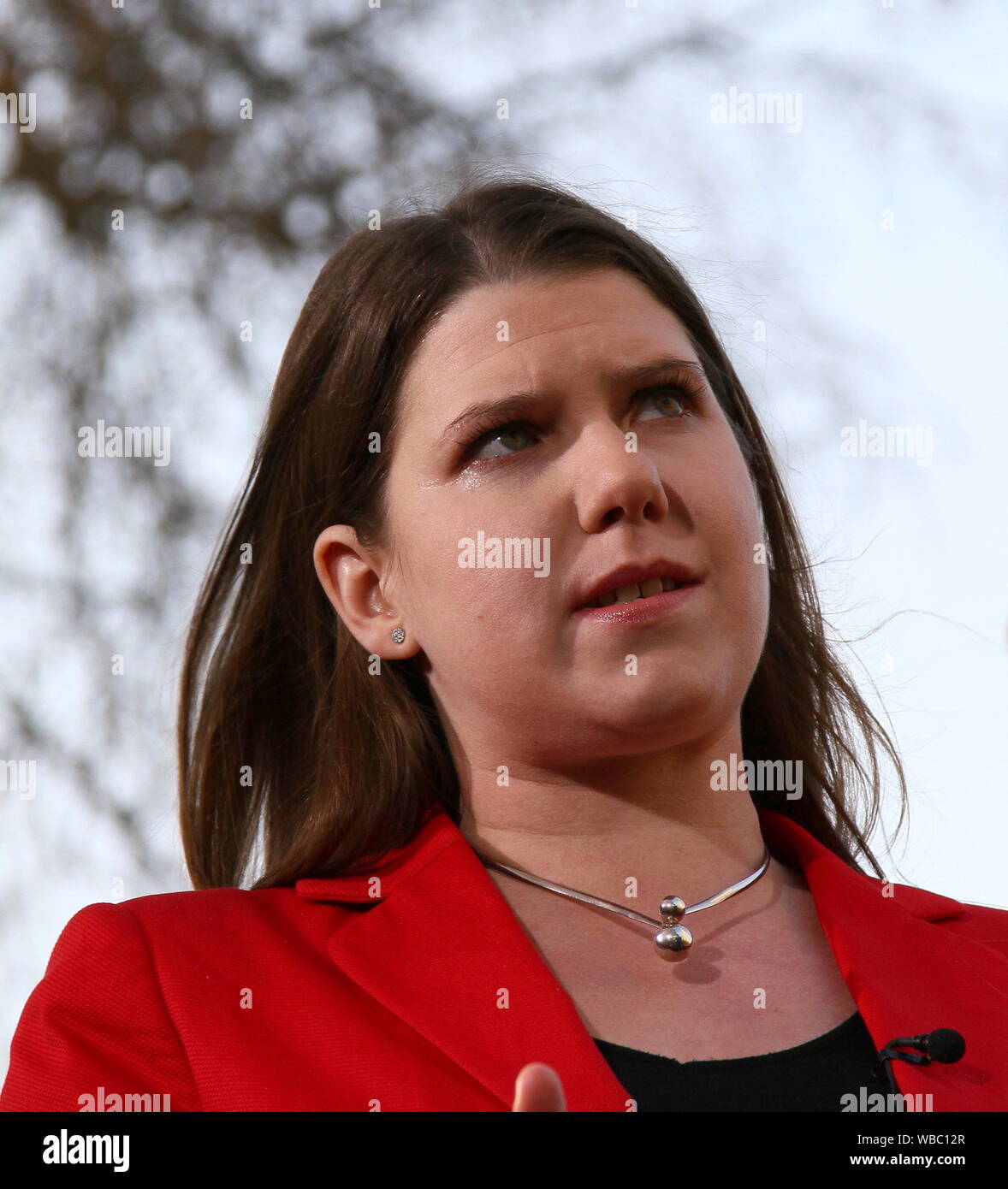 JO SWINSON  MP LEADER OF THE LIBERAL DEMOCRAT PARTY. BRITISH POLITICIANS. UK POLITICIANS. UK POLITICS. POLITICS. LIB DEMS. MP FOR EAST DUMBARTONSHIRE. YOUNGEST AND FIRTS WOMAN TO HOLD THE POSITION OF LIBERAL DEMOCRAT PARTY LEADER. Stock Photo