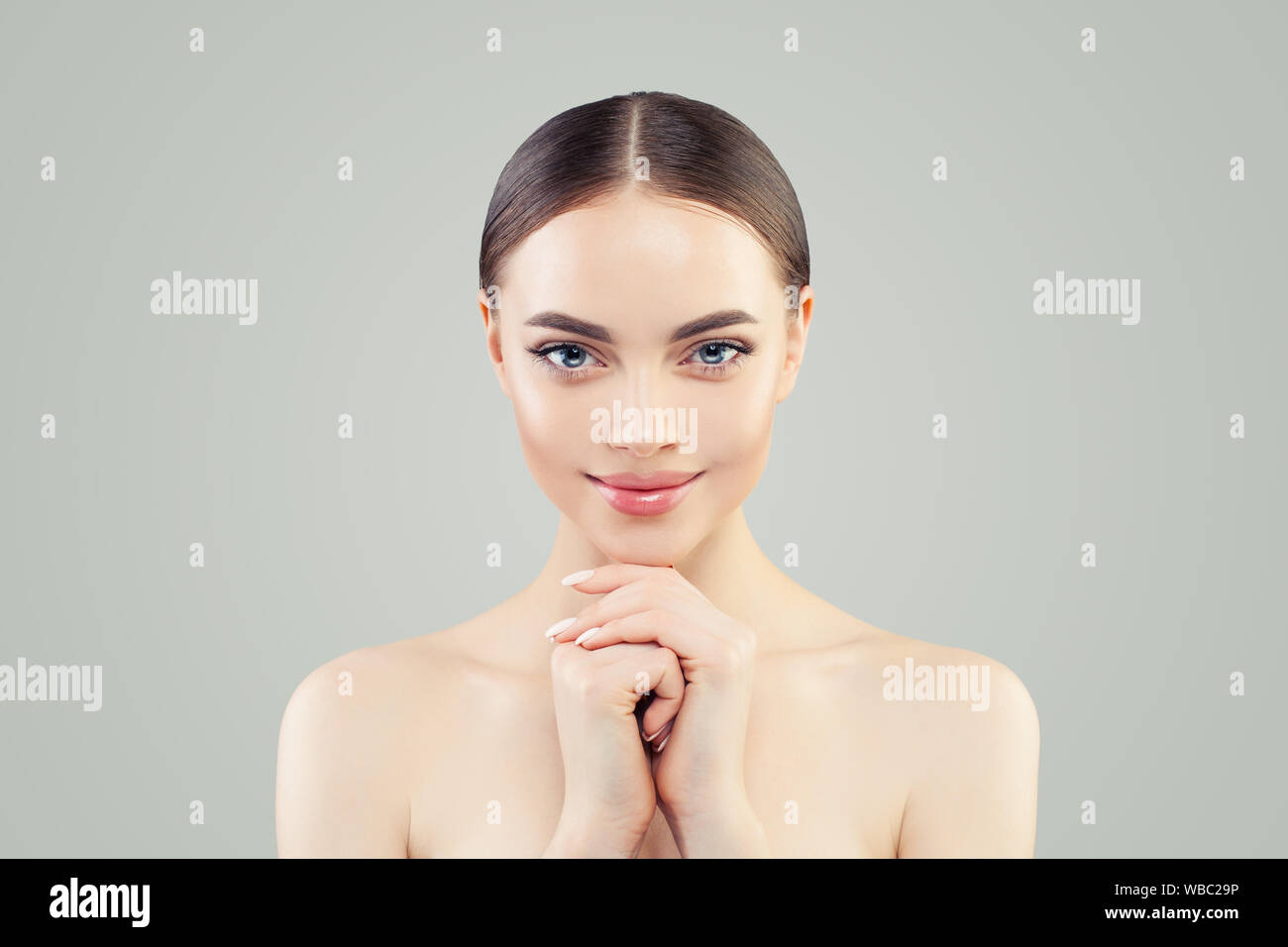 Happy spa woman portrait. Healthy model with clear skin Stock Photo - Alamy