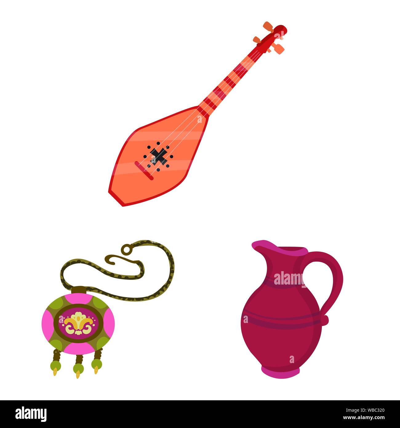 Isolated object of Caucasus and traditions icon. Set of Caucasus and ...