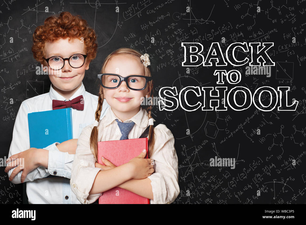 Happy kids, Back to school concept Stock Photo Alamy