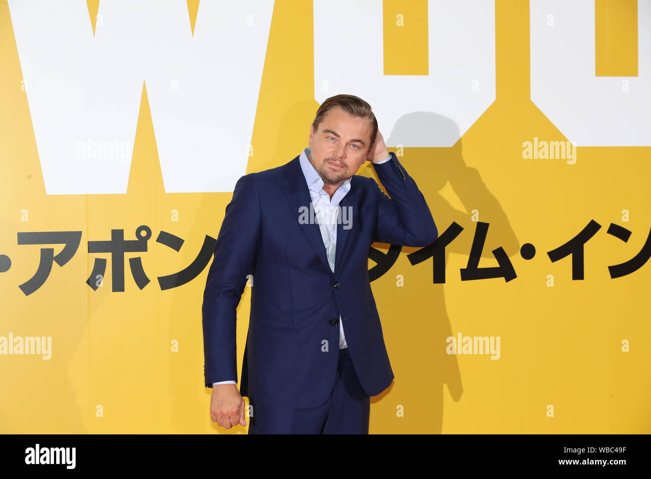 Tokyo, Japan. 26th Aug 2019. Actor Leonardo Dicaprio attends the Japan premiere for their movie 'Once Upon a Time in Hollywood' in Tokyo, Japan on August 26, 2019. The film will be released in Japan on August 30. Stock Photo