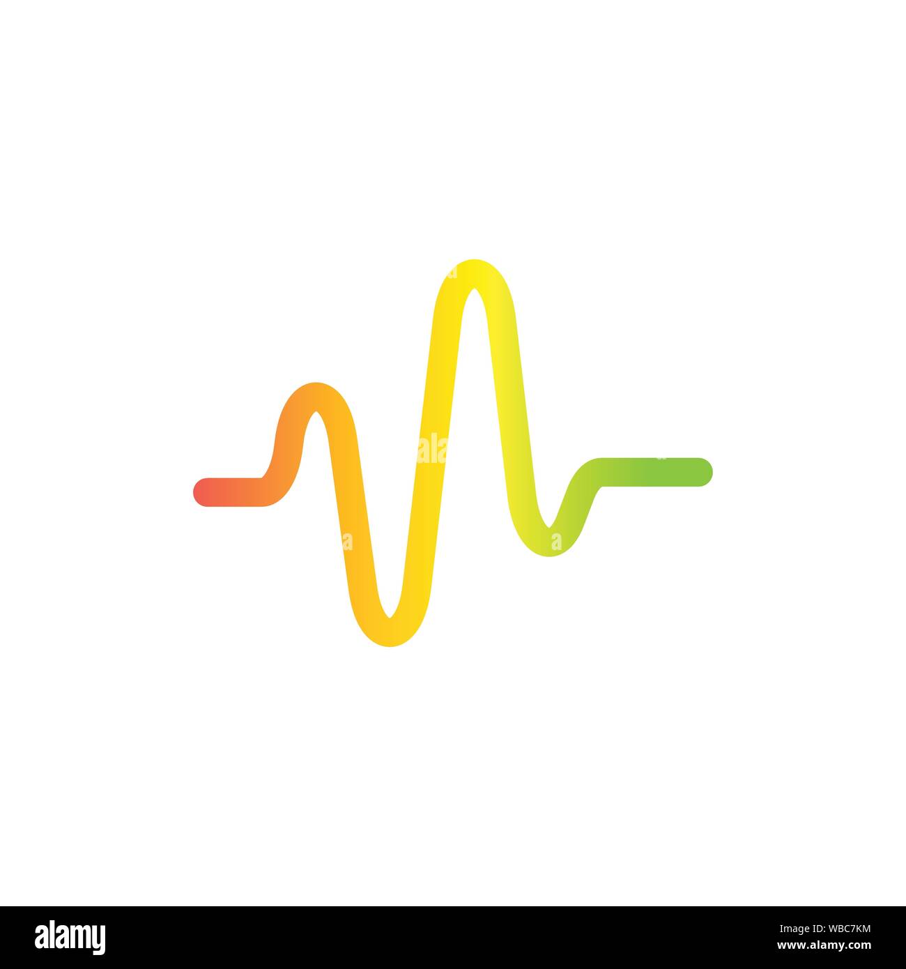 Sound Wave Graphic Design Template Vector Isolated Illustration Stock 