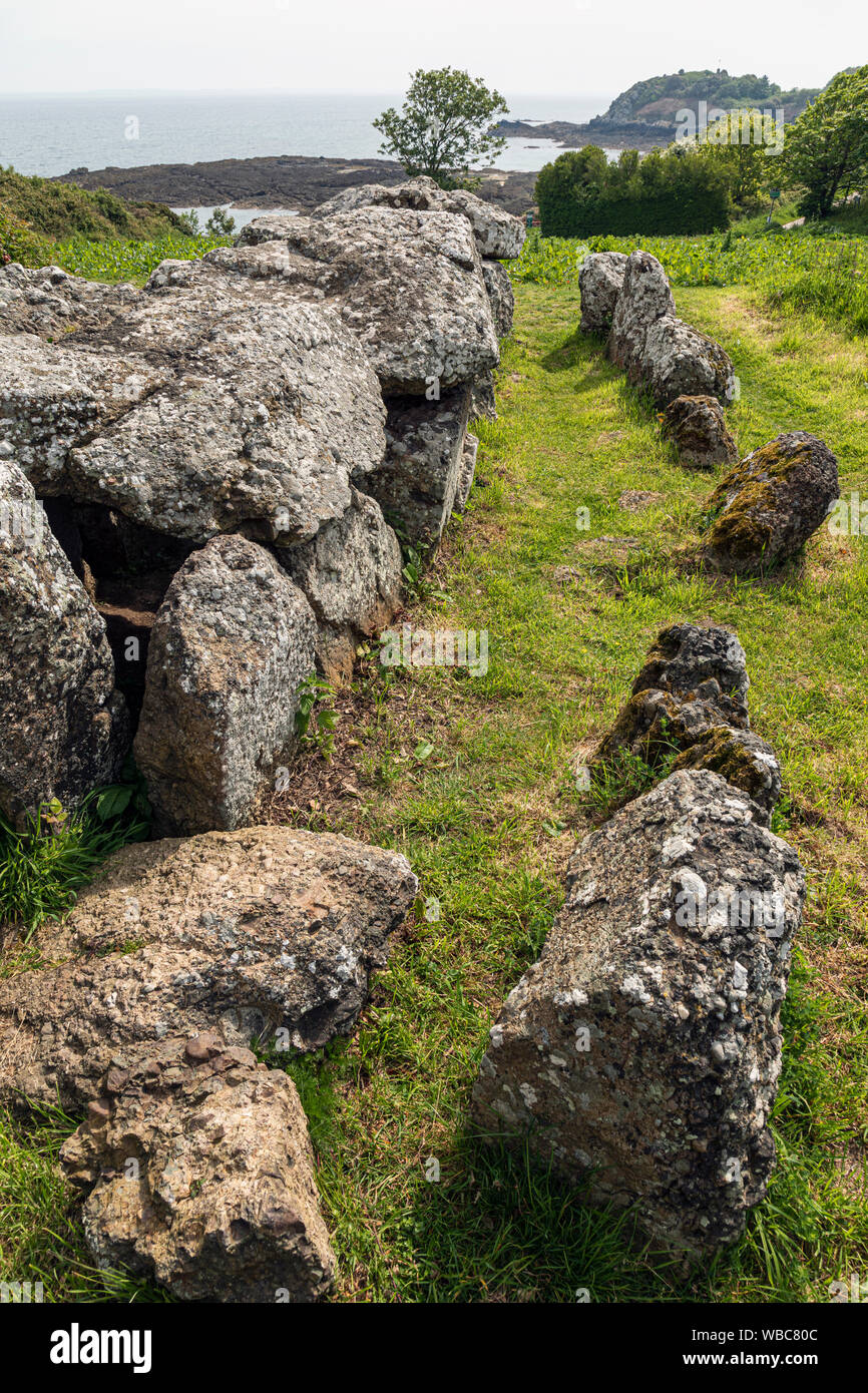 Le Couperon, a Neolithic dolmen in the parish of Saint Martin, Jersey Stock Photo