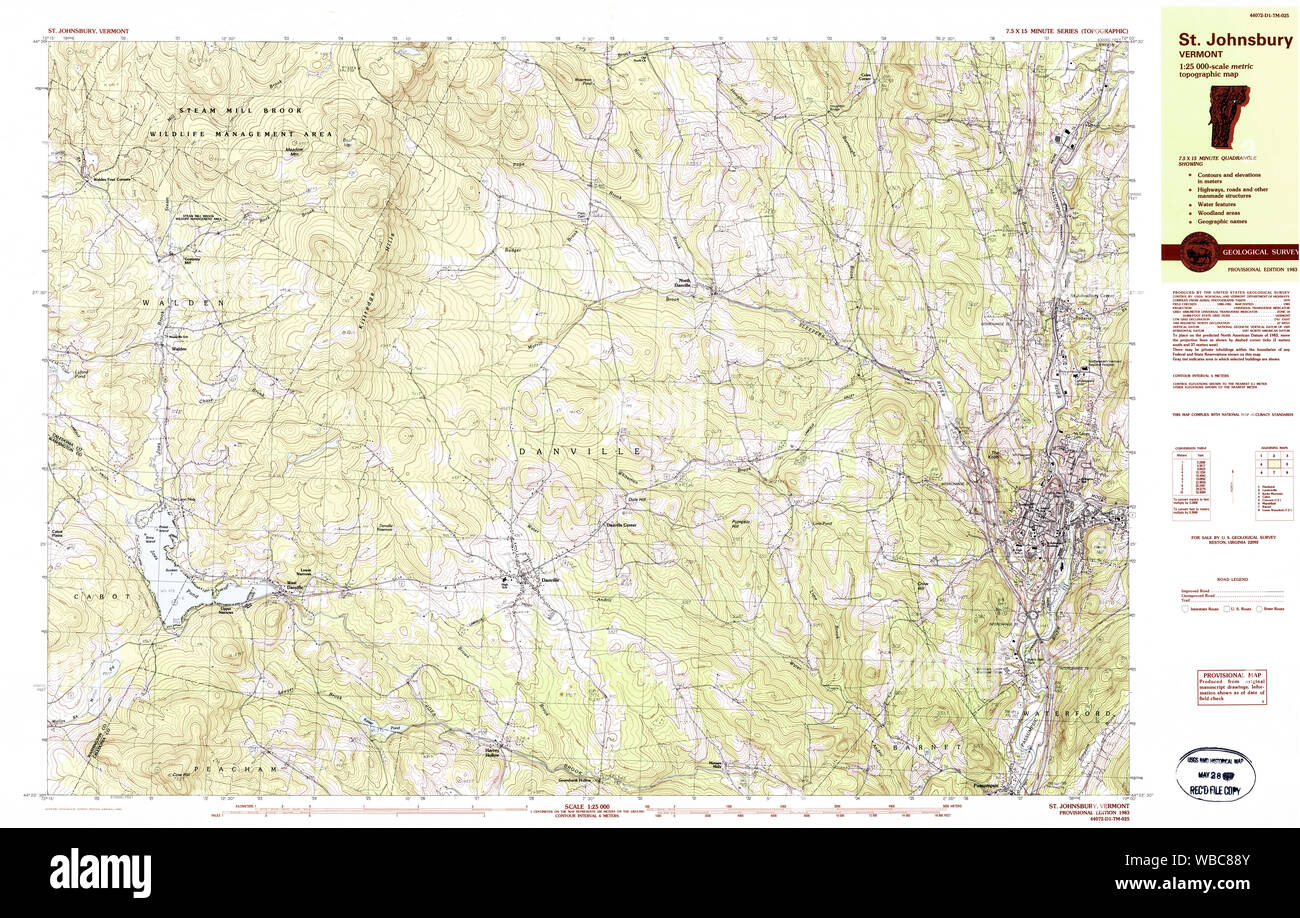 Stja Vt Map Map of st johnsbury hi-res stock photography and images - Alamy