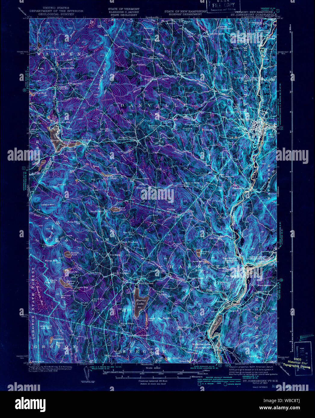 Stja Vt Map St johnsbury map hi-res stock photography and images - Alamy