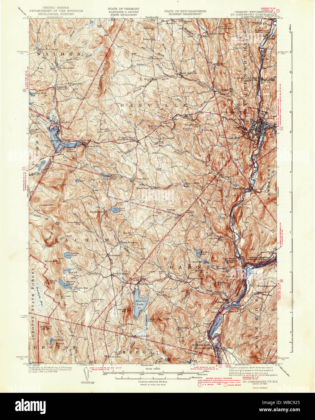 Map of st johnsbury hires stock photography and images Alamy