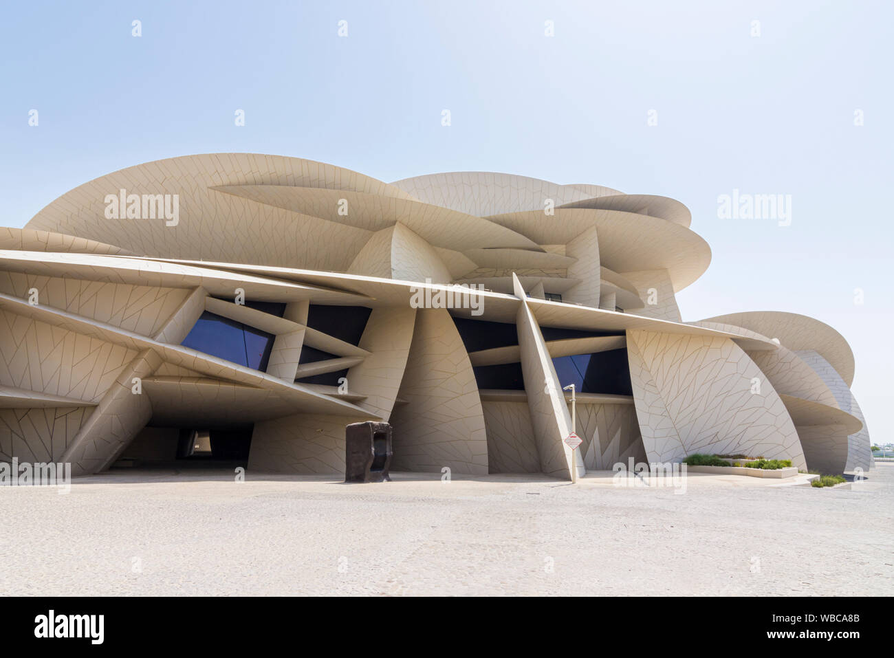 The desert rose inspired architectural landmark of the National Museum of Qatar, Doha, Qatar Stock Photo