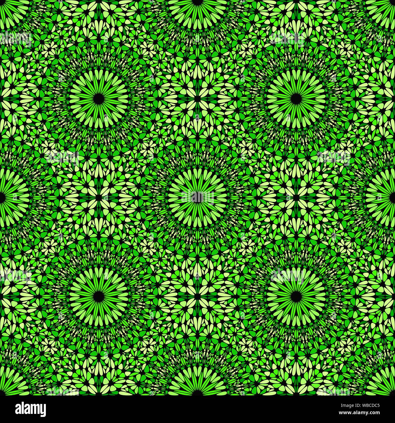 Seamless floral pattern background design - abstract green vector ...