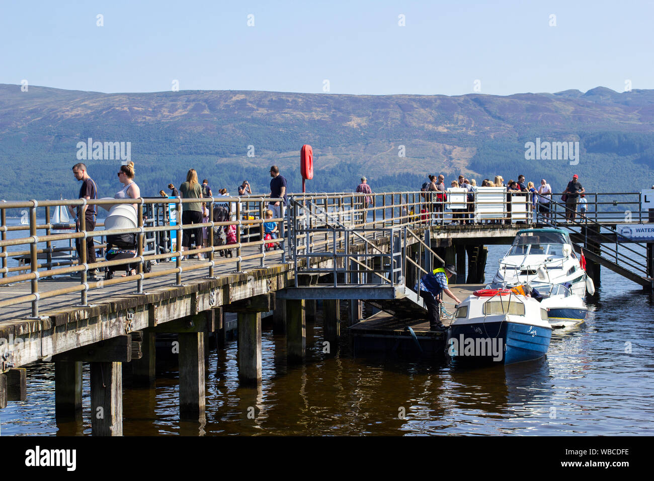 Luss, Argyll & Bute, Scotland, August, 25, 2019 Hundreds of people