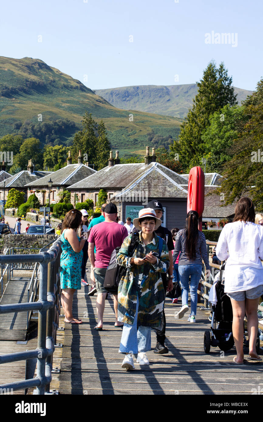 Luss, Argyll & Bute, Scotland, August, 25, 2019 Hundreds of people