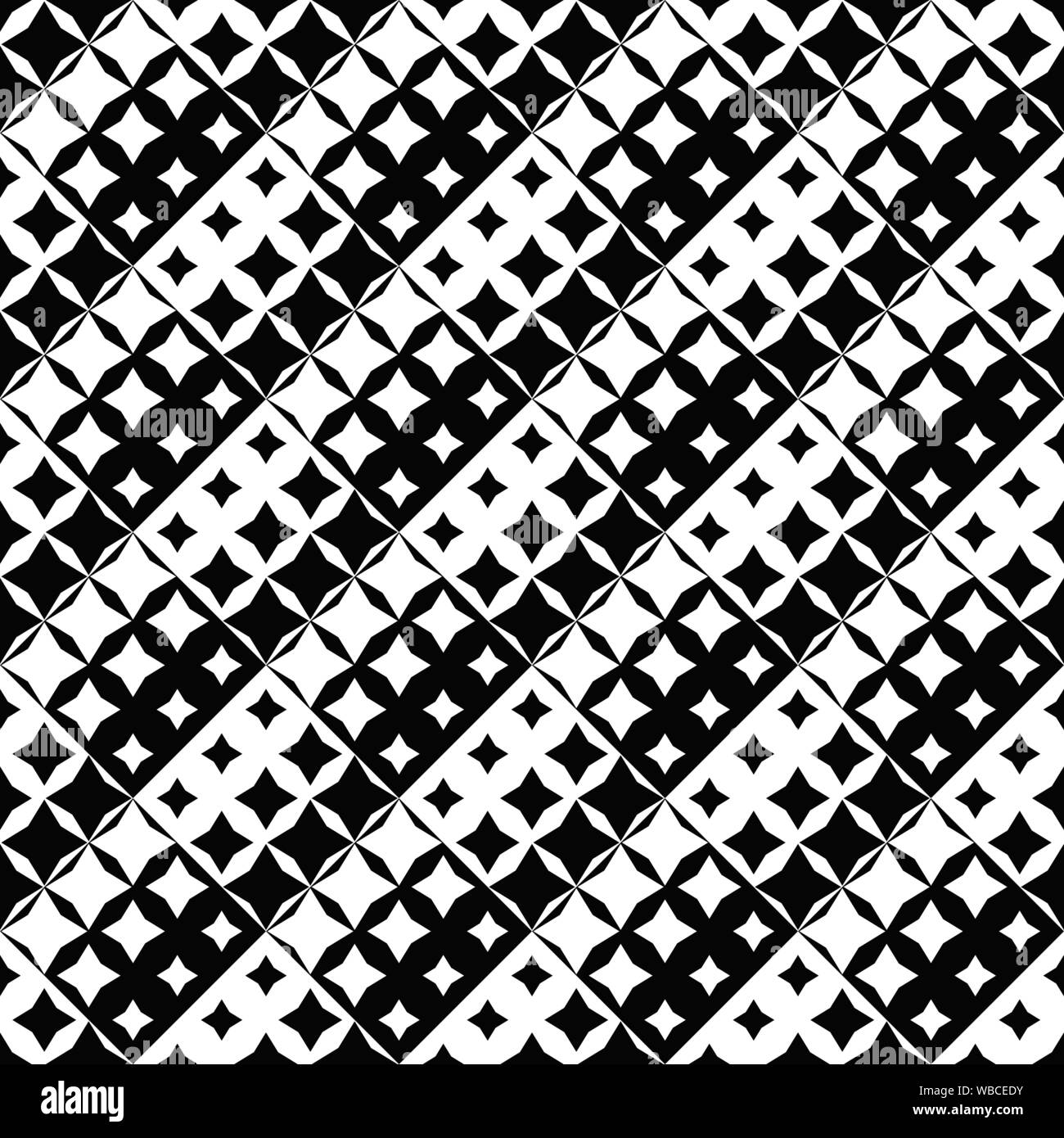 Geometrical star pattern background design - abstract black and white ...
