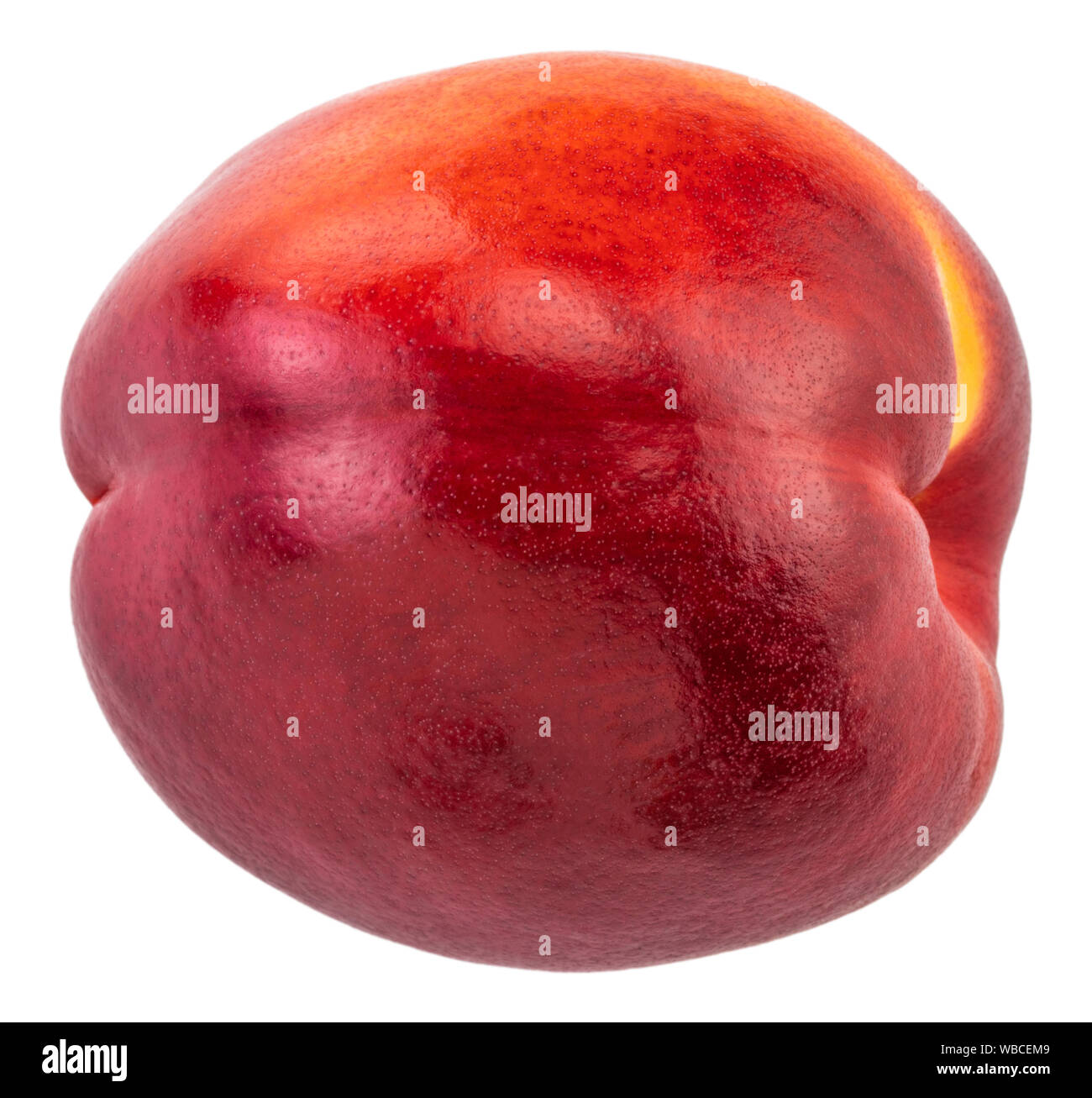 Nectarine fruit isolated on white background.Clipping Path. Stock Photo
