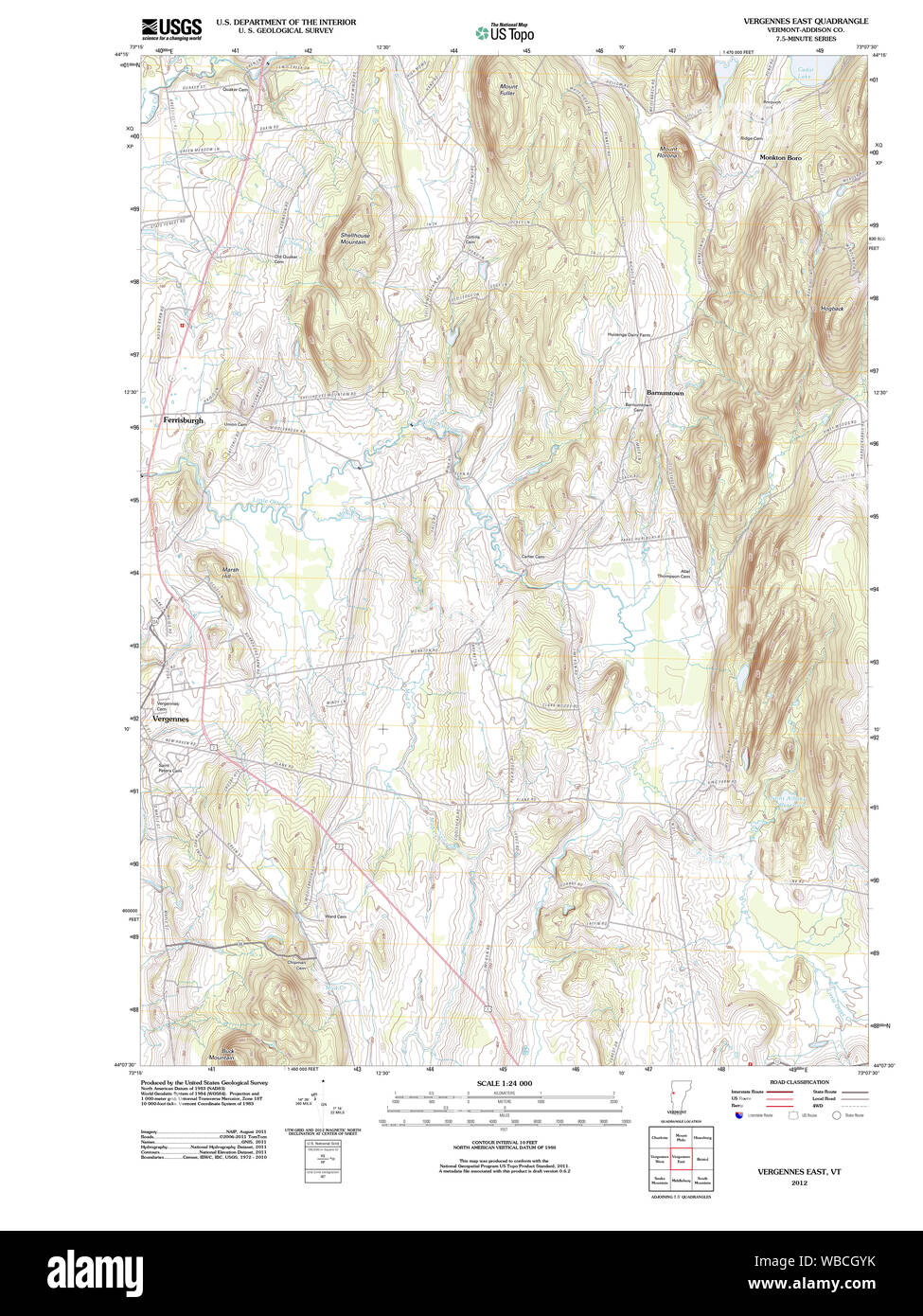 Vergennes map Cut Out Stock Images & Pictures Alamy