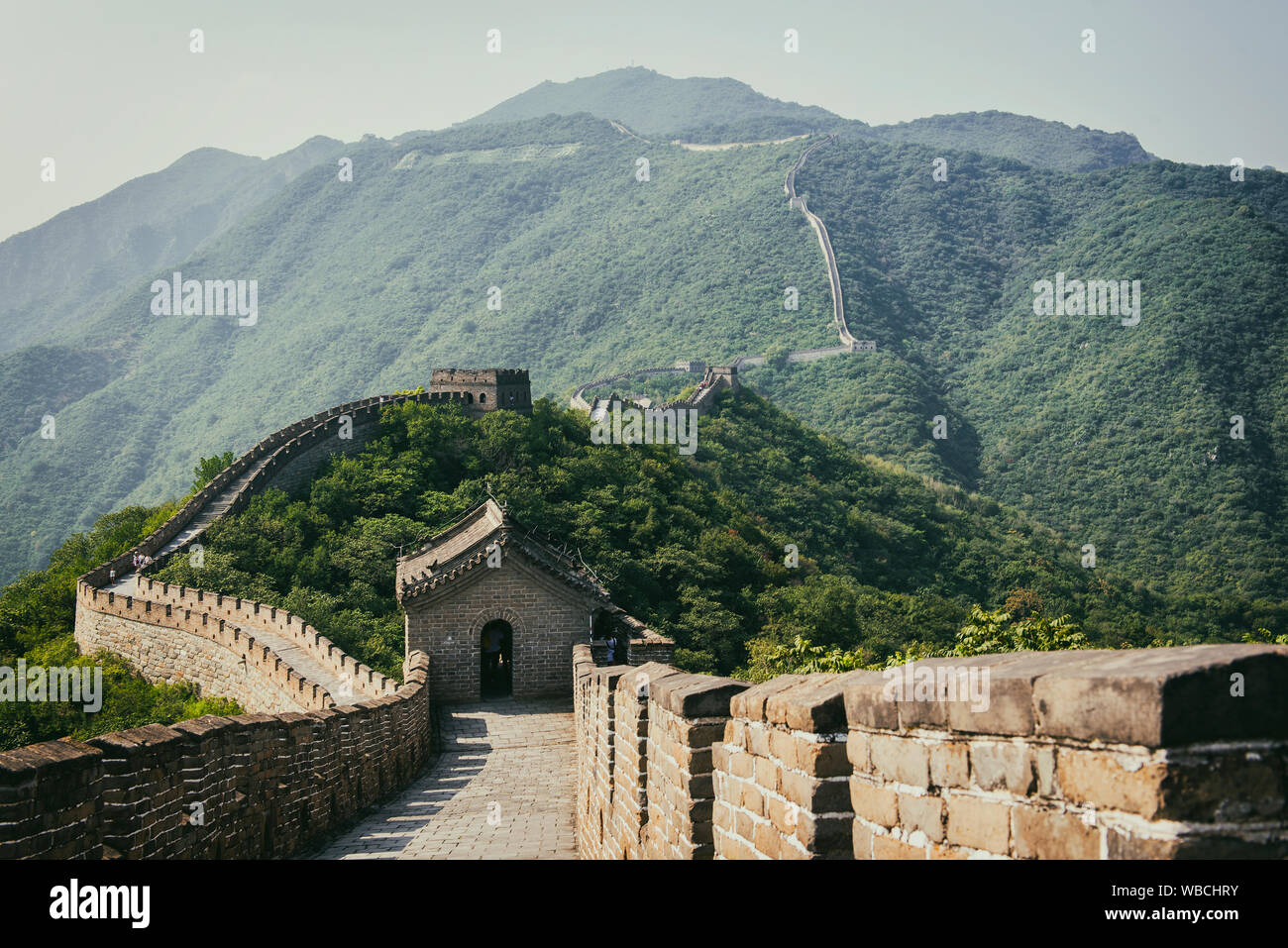 The Great Wall of China and the hills surrounding it Stock Photo Alamy