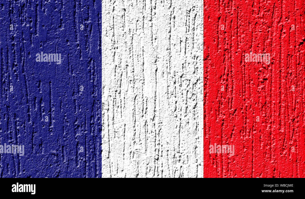 Flag of France close up painted on a cracked wall Stock Photo - Alamy