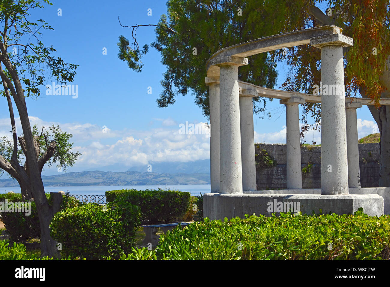 Promenade, Corfu Town, Kerkyra, Corfu, Greece Stock Photo