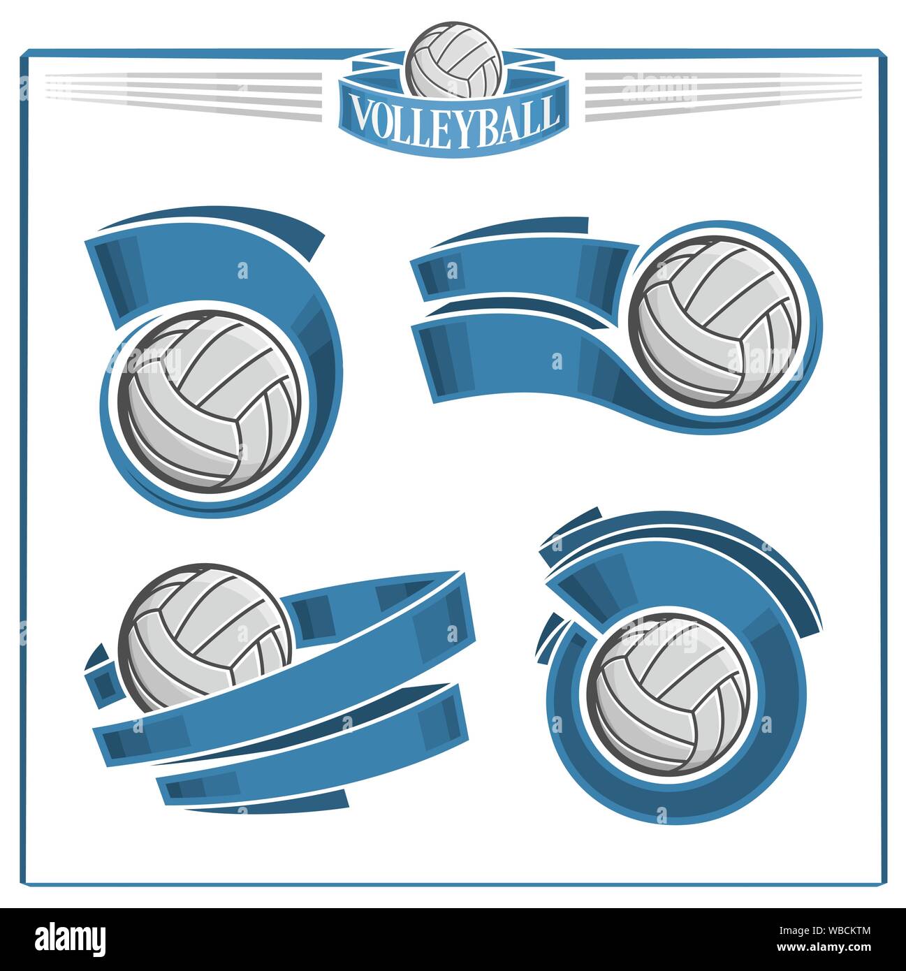 Volleyball ribbon Royalty Free Vector Image - VectorStock