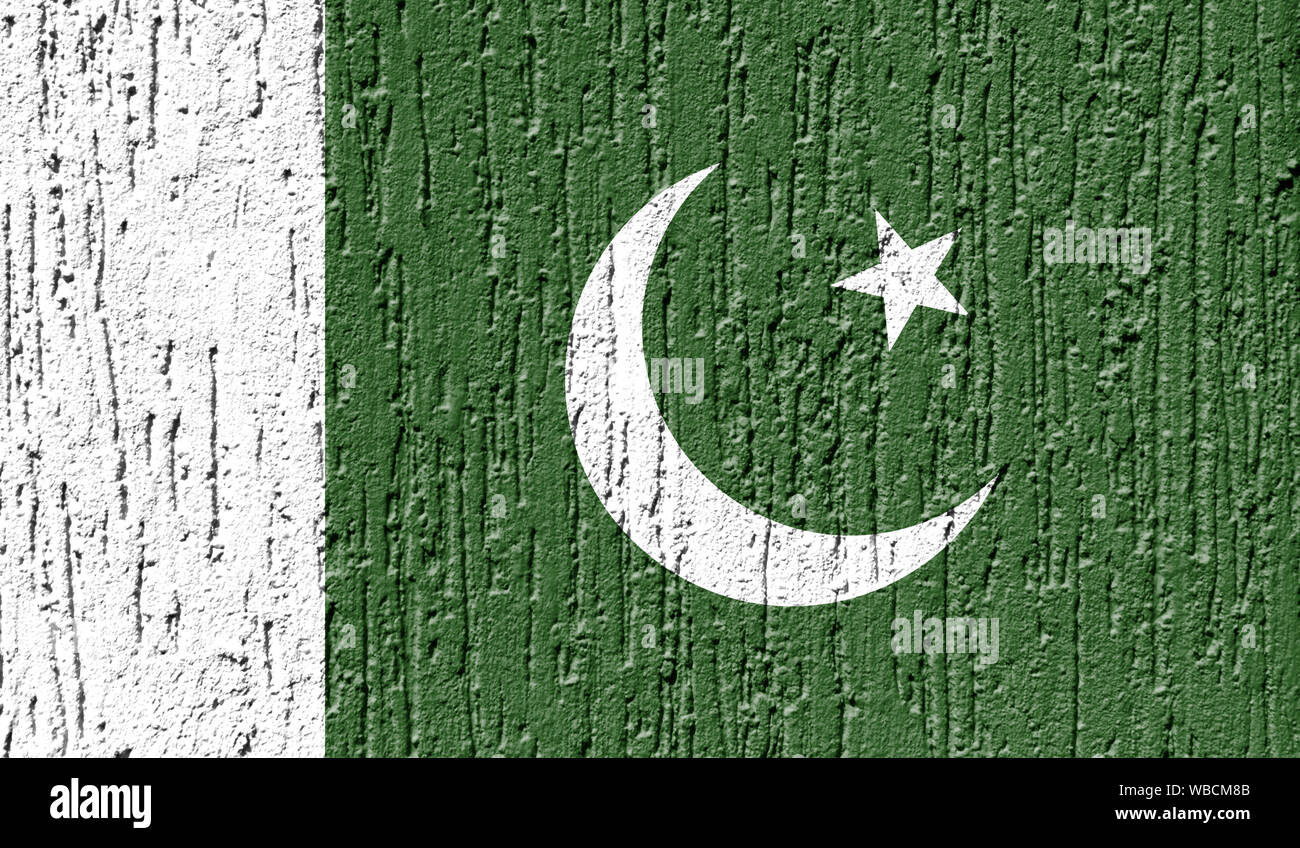 Flag of Pakistan close up painted on a cracked wall Stock Photo - Alamy