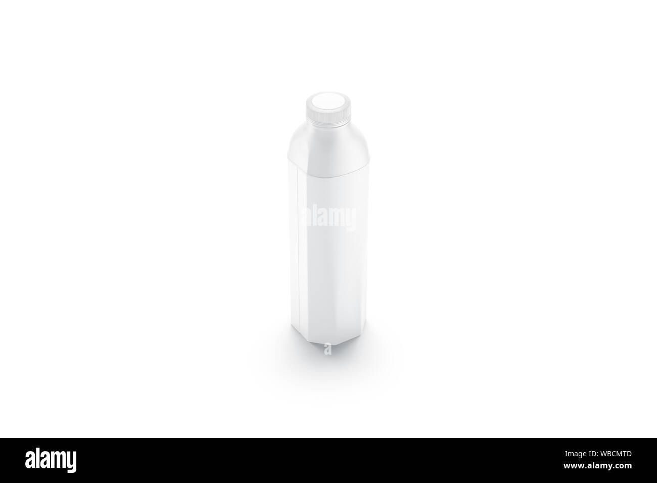 Blank white water bottle mock up, side view Stock Photo