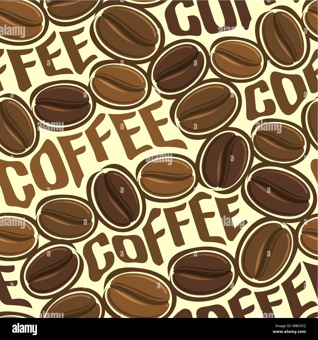 Vector Coffee Seamless Pattern Illustration On Theme Of Roasted Brown Coffee Beans For Wallpaper Stock Vector Image Art Alamy Vector Coffee Seamless Pattern Illustration On Theme Of Roasted Brown Coffee Beans For Wallpaper Stock Vector Image Art Alamy