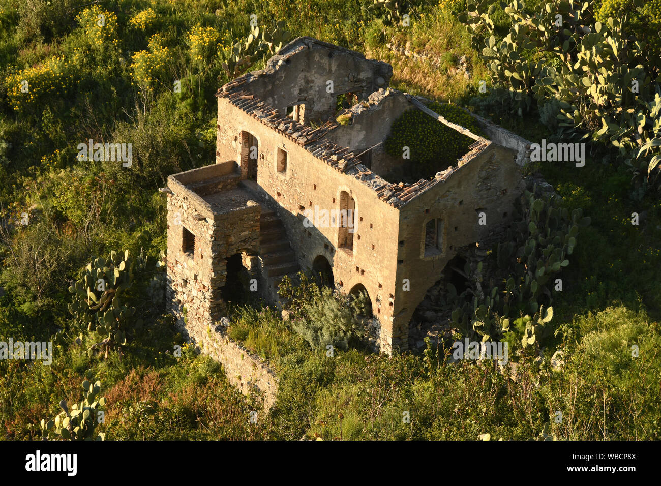 Pentidattilo Reggio Calabria Italy - Ruin Credit Giuseppe Andidero Stock Photo