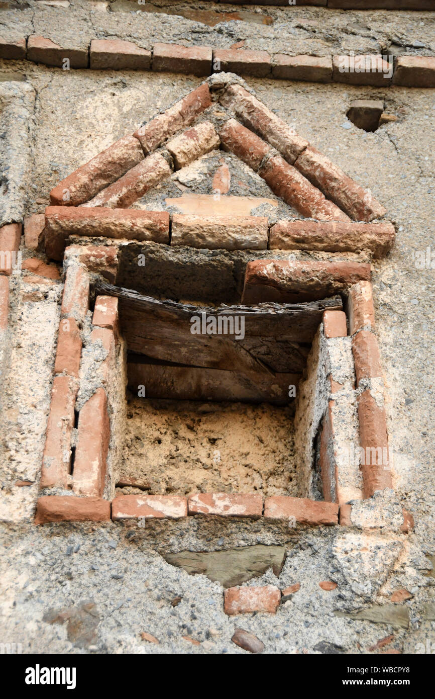 Pentidattilo - Reggio Calabria Italy - ancient house votive aedicule Credit Giuseppe Andidero Stock Photo