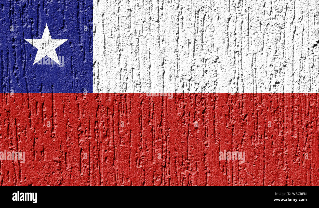 Flag of Chile close up painted on a cracked wall Stock Photo - Alamy
