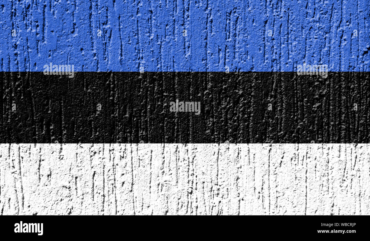 Flag of Estonia close up painted on a cracked wall Stock Photo - Alamy