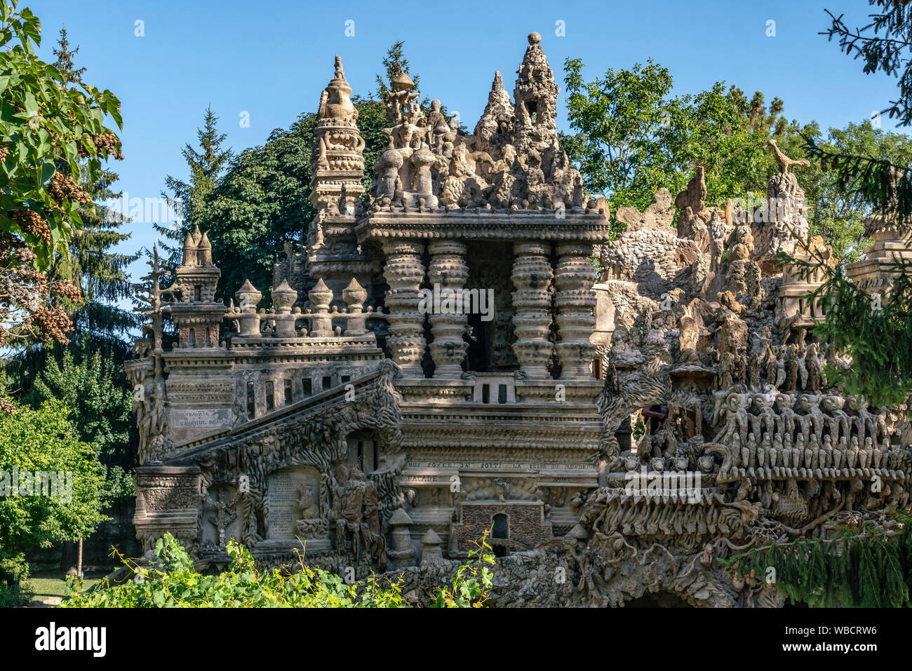 Palais Ideal , 1879-1912 by postman  Ferdinand Chaval in Hauterives, Drome, france Stock Photo